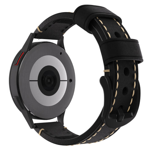 Watch Strap 18mm Leather - Quick Release (Black)