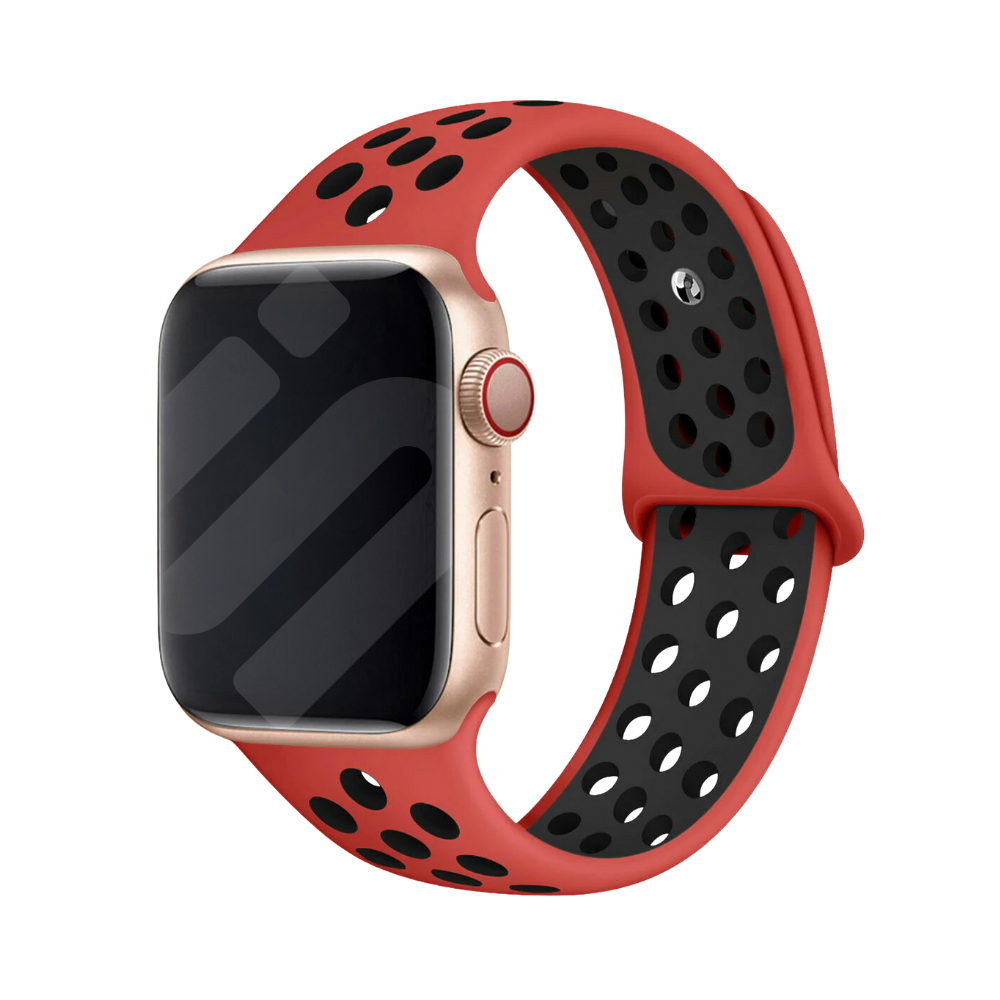 Apple Watch sport band (rood/zwart) 