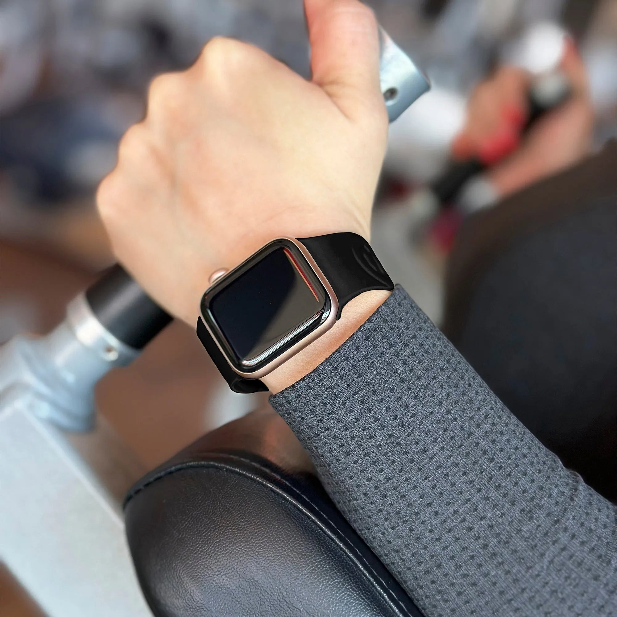 Apple Watch silicone chain band (zwart)