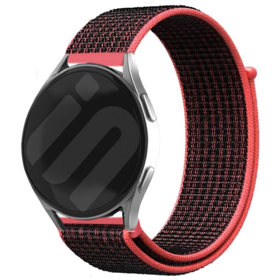 Amazfit GTS 4 nylon bandje (zwart/koraal)