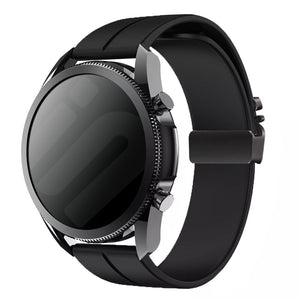 Huawei Watch GT 2 42mm siliconen band met P-buckle (zwart)