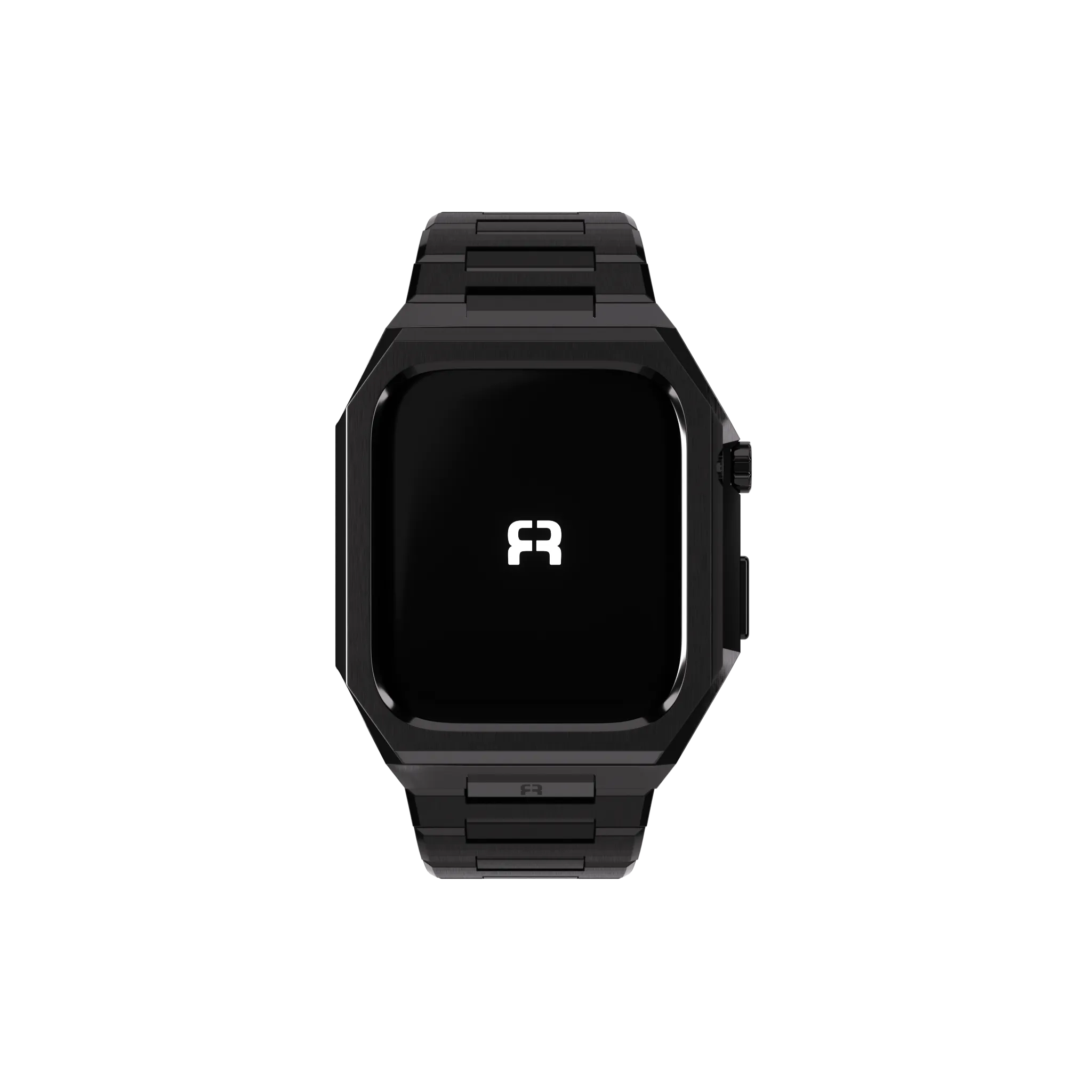 Reqior Apple Watch 45mm case met stalen band 'Nautilus' (zwart)