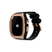 Reqior Apple Watch 45mm polymer en metalen case met rubberen band (roségoud)