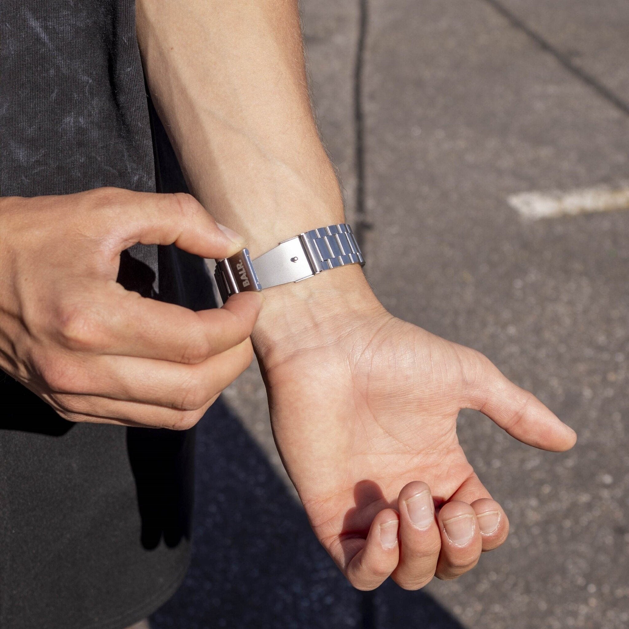 BALR Polar Ignite 3 Steel Link Strap (Silver)