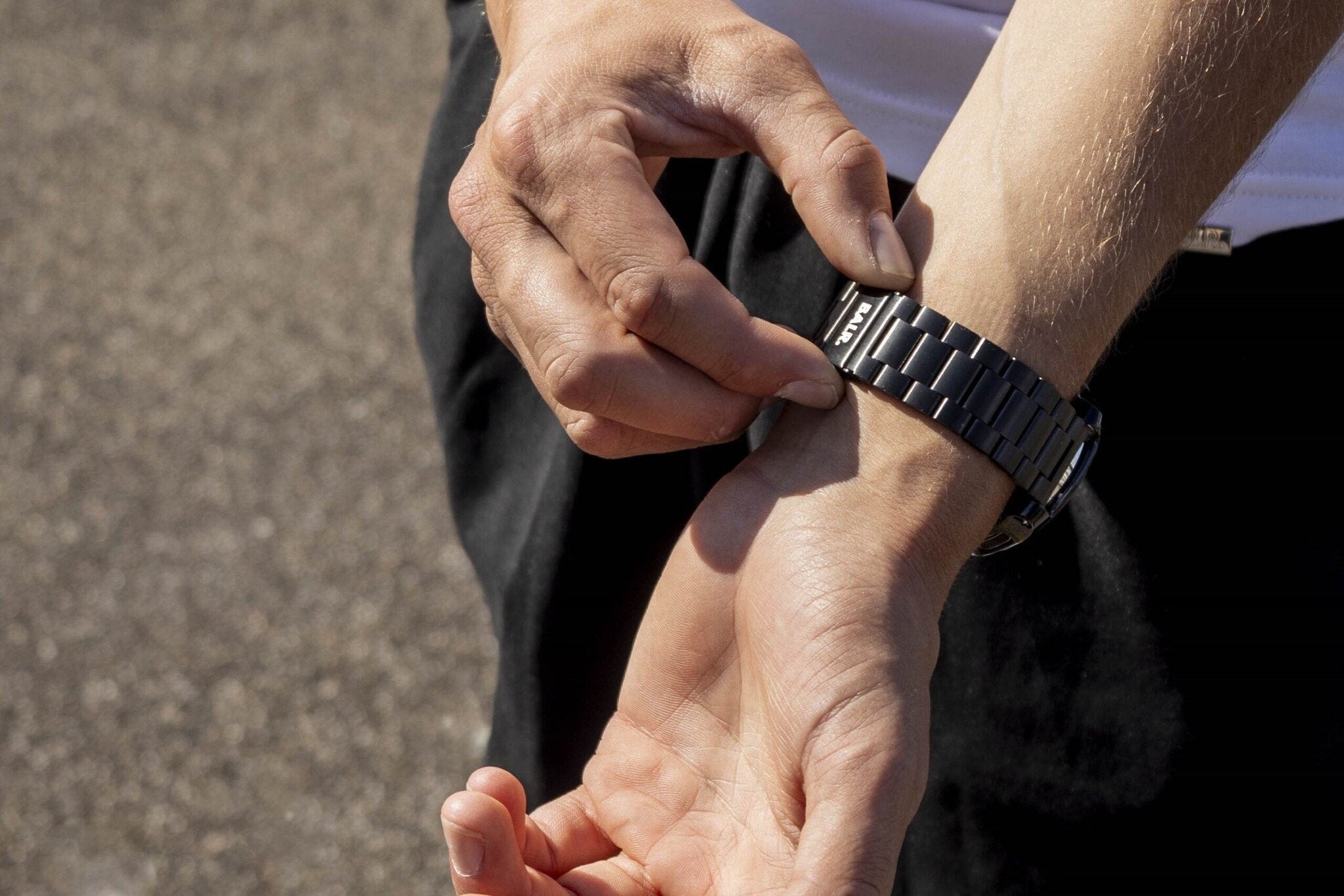 BALR Xiaomi Mi Watch stalen band (zwart)