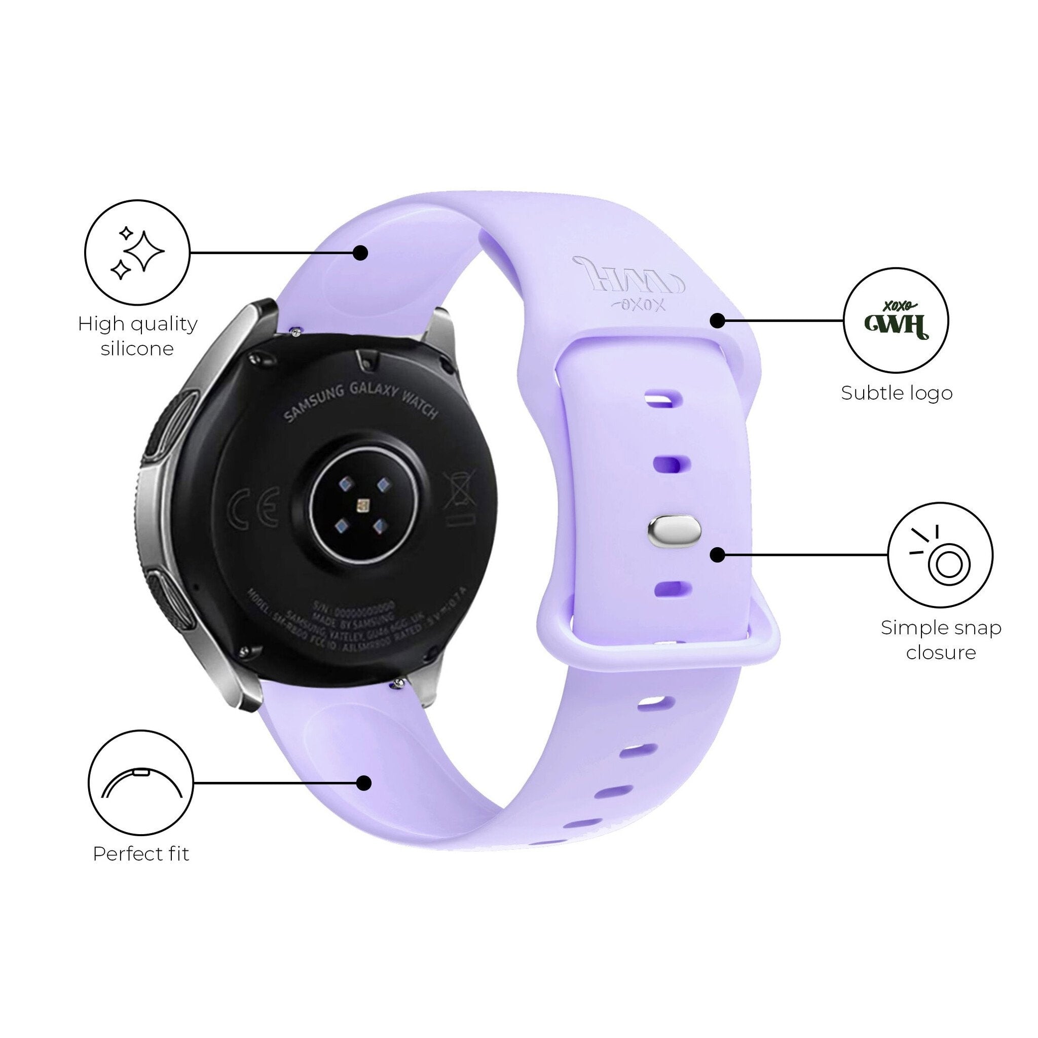 xoxo Wildhearts OnePlus Watch Silicone Strap (Lilac)