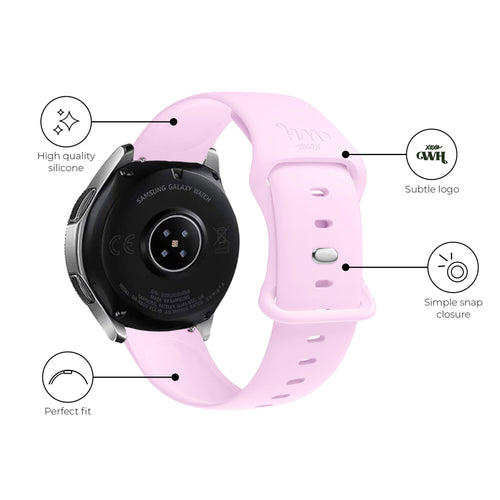 xoxo Wildhearts Samsung Galaxy Watch Active Silicone Strap (Bright Pink)