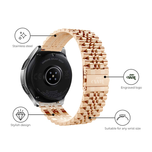xoxo Wildhearts Amazfit GTS 3 stalen bandje (rosé goud)