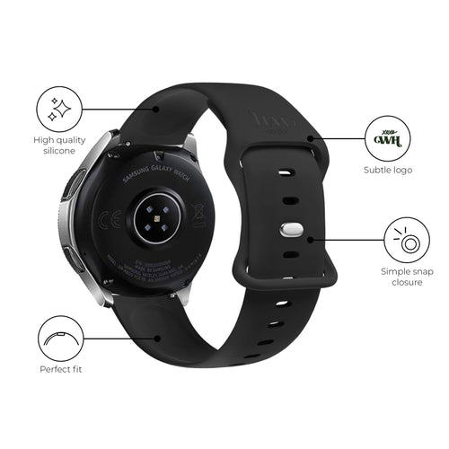 xoxo Wildhearts Samsung Galaxy Watch 7 - 44mm siliconen bandje (zwart)