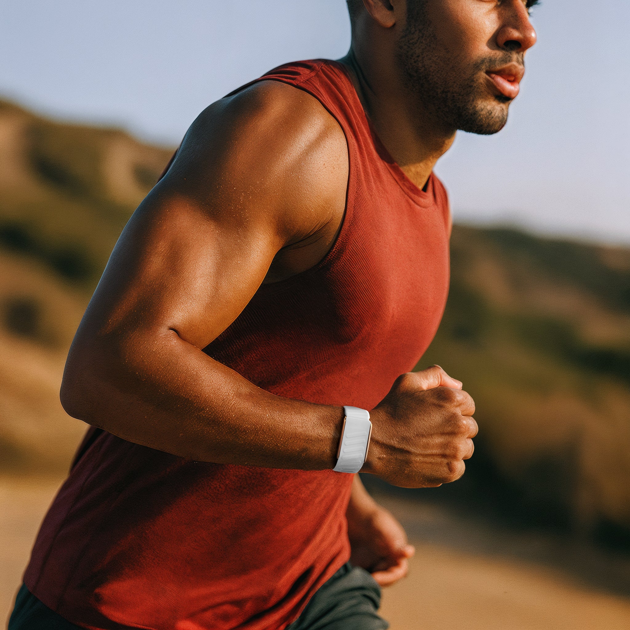 Whoop 5.0 sport bandje (lichtgrijs/zwart)