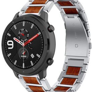 amazfit-gtr-stalen-houten-band-zilver