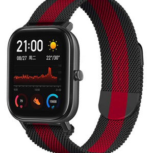 amazfit-gts-milanese-band-zwart-rood