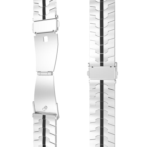 Xiaomi Amazfit GTS steel iron band (zilver/zwart)