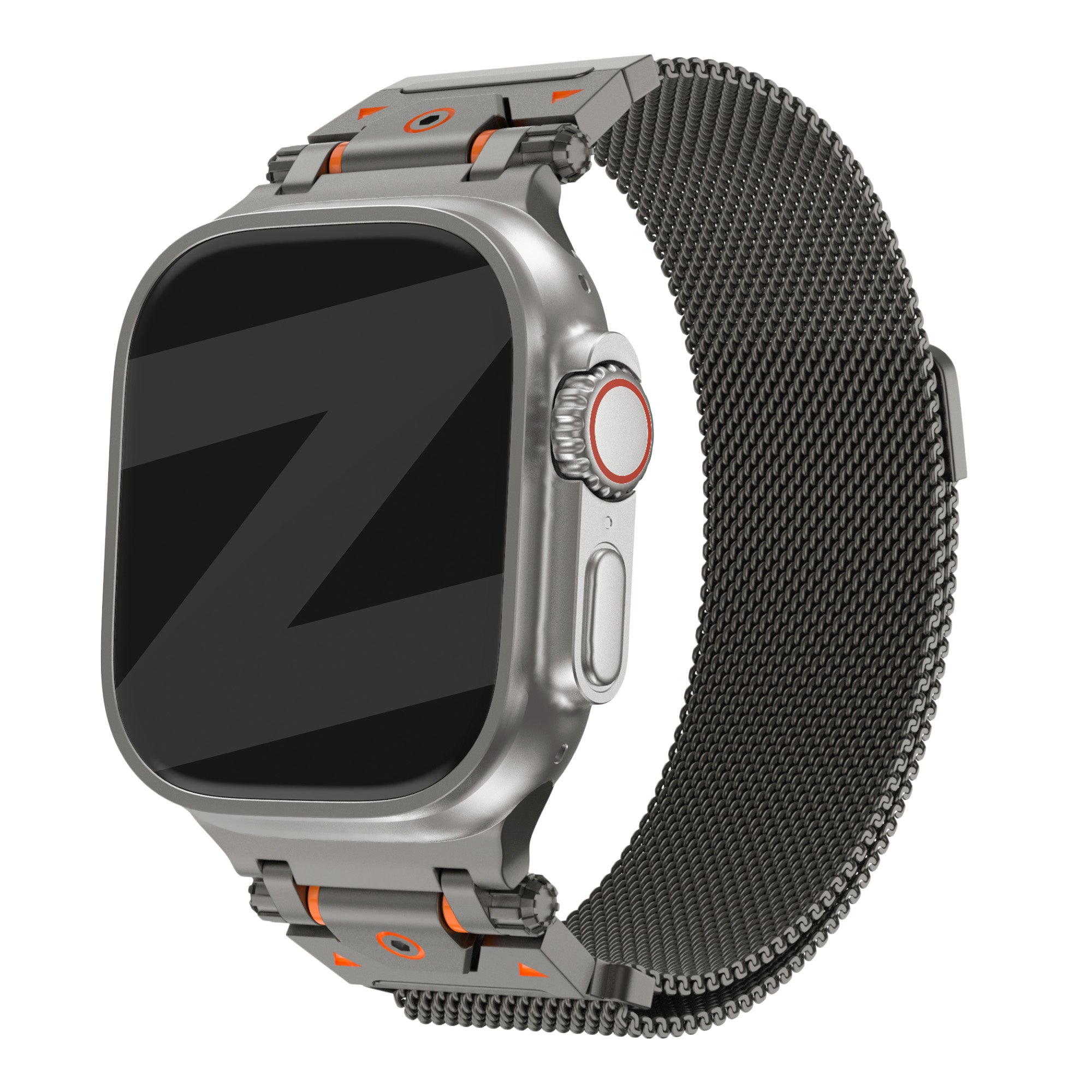 Bandz Apple Watch rugged Milanese loop band (titanium grijs)