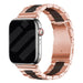 Apple Watch stalen band (rosé goud/zwart)