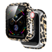 Apple Watch PC hard case met glas (brown leopard)