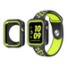 Apple Watch 7 sport band + TPU case (zwart/geel)