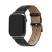 Apple Watch leather crocodile grain band (zwart)