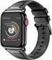 Apple Watch leren band (zwart)