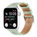 Apple Watch leren bandje patroon (lichtgroen)