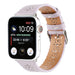 Apple Watch leren bandje patroon (lichtpaars)