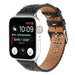 Apple Watch leren bandje patroon (zwart)