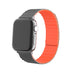 Apple Watch magnetisch siliconen bandje (grijs/oranje)
