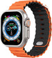 Apple Watch Ocean bandje met druksluiting (oranje/zwart)