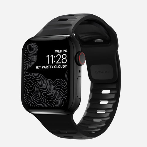 Nomad Sport Apple Watch siliconen bandje (zwart)