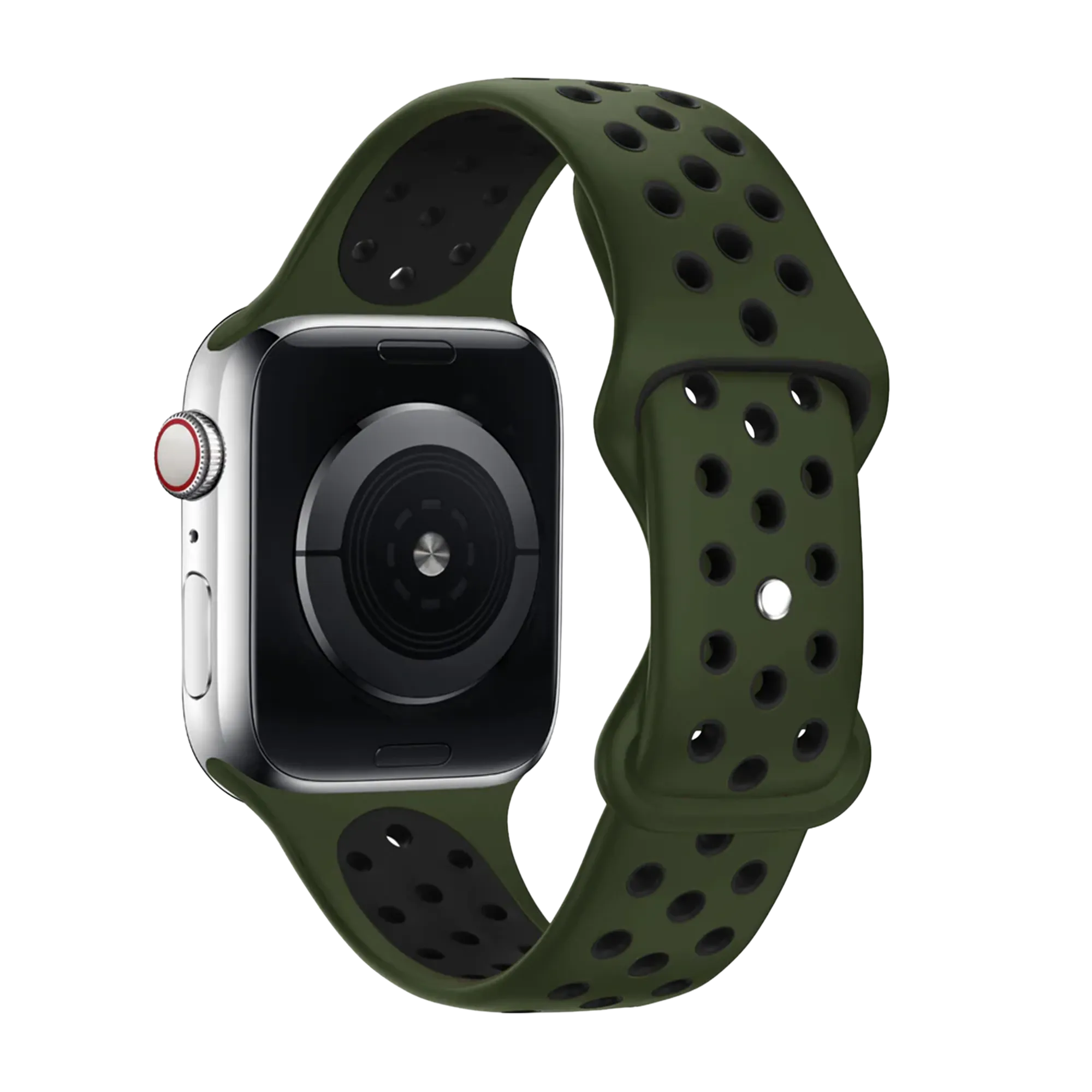 Apple Watch sport bandje (olijfgroen/zwart)