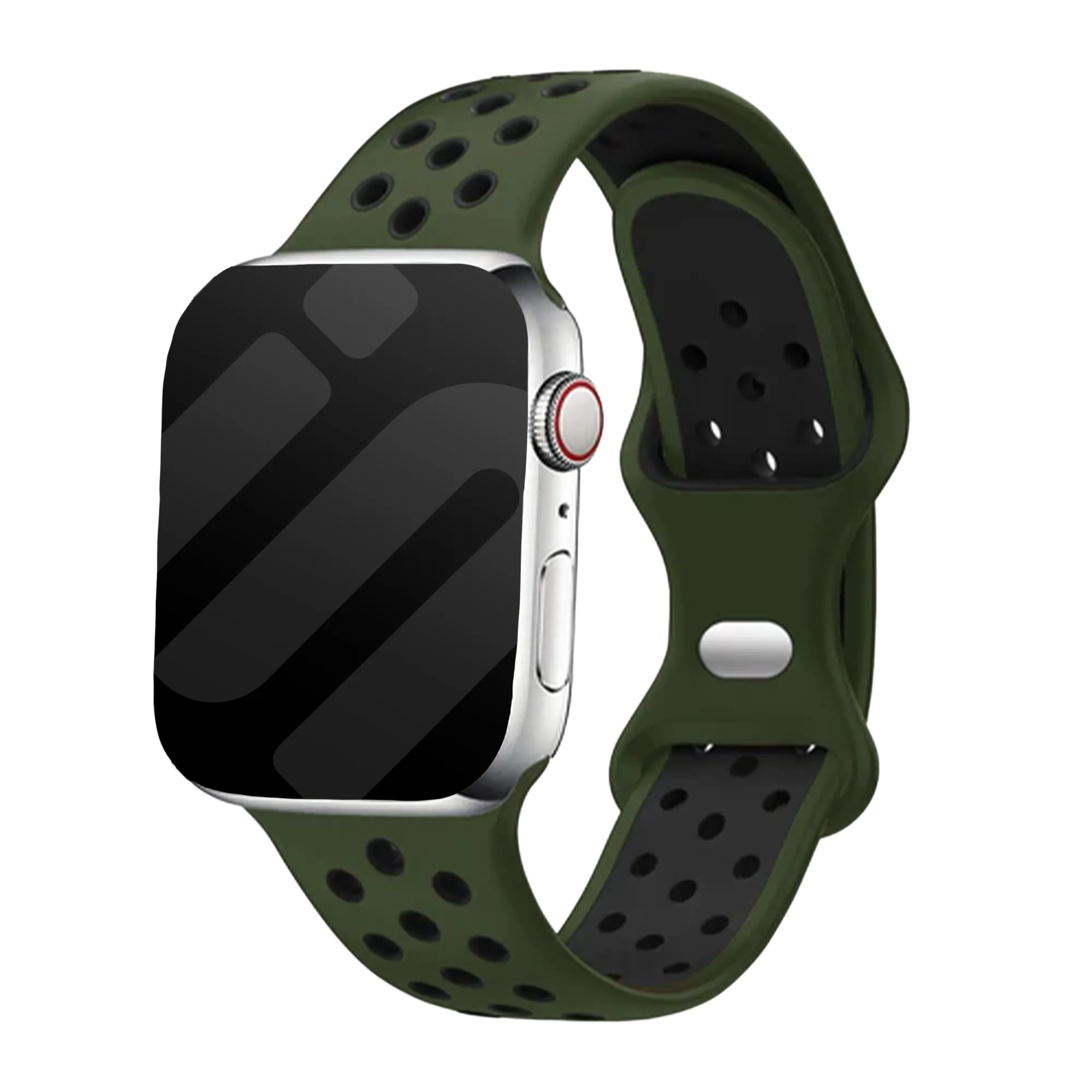 Apple Watch sport bandje (olijfgroen/zwart)
