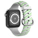 Apple Watch Ultra Twisted siliconen bandje (wit/groen)