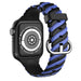 Apple Watch Ultra Twisted siliconen bandje (zwart/blauw)