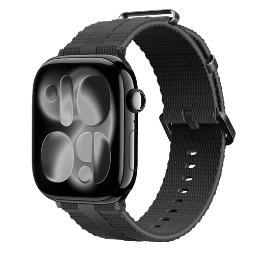 apple watch silicone band black