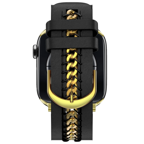 Bandz Apple Watch leren band 'Chains' (zwart)