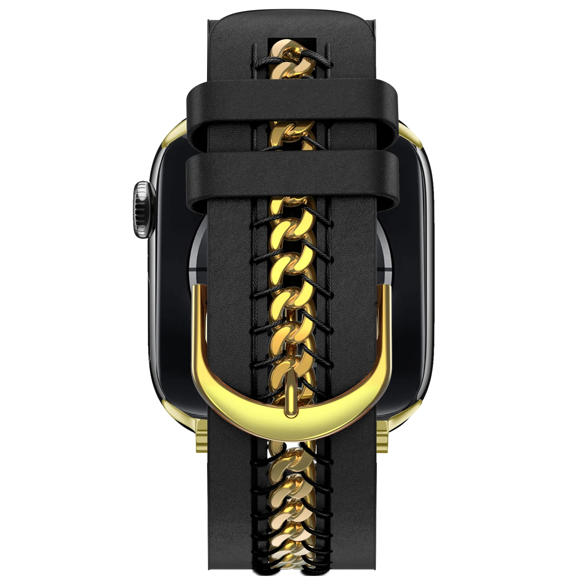 Bandz Apple Watch leren band 'Chains' (zwart)