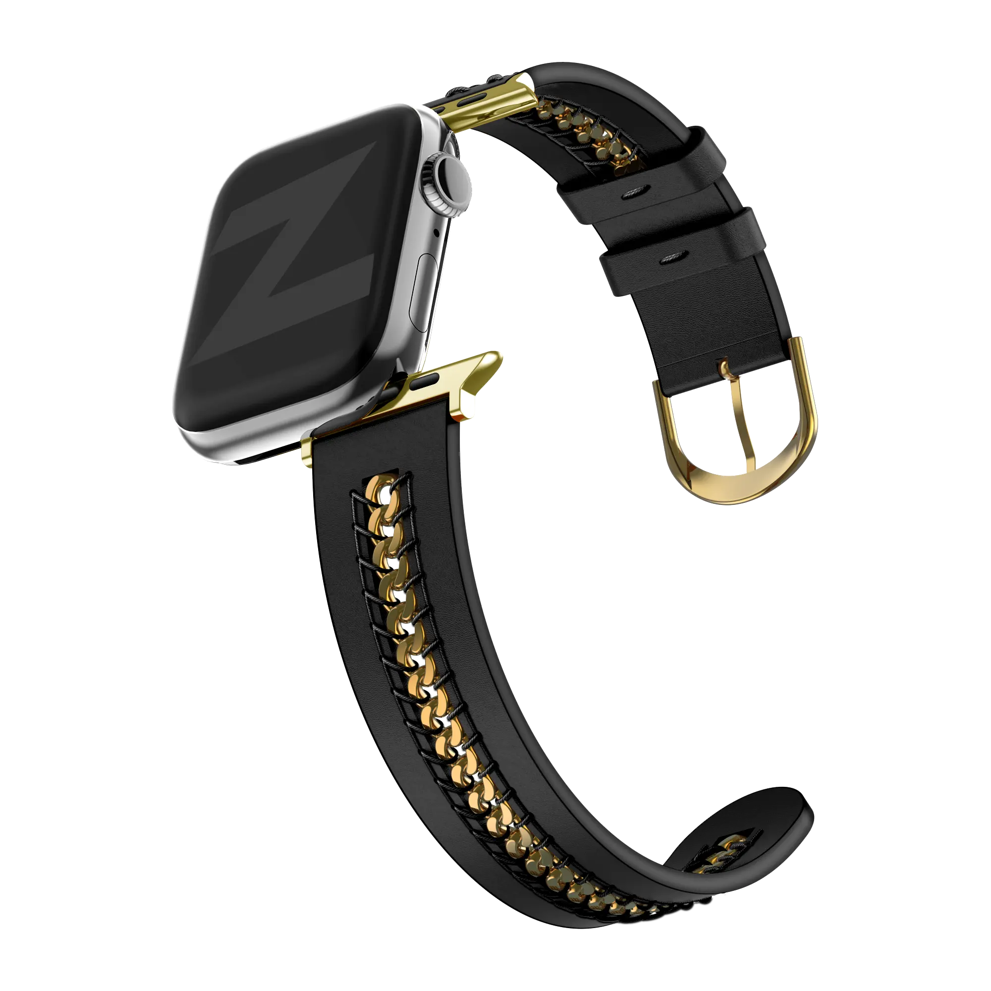 Bandz Apple Watch leren band 'Chains' (zwart)