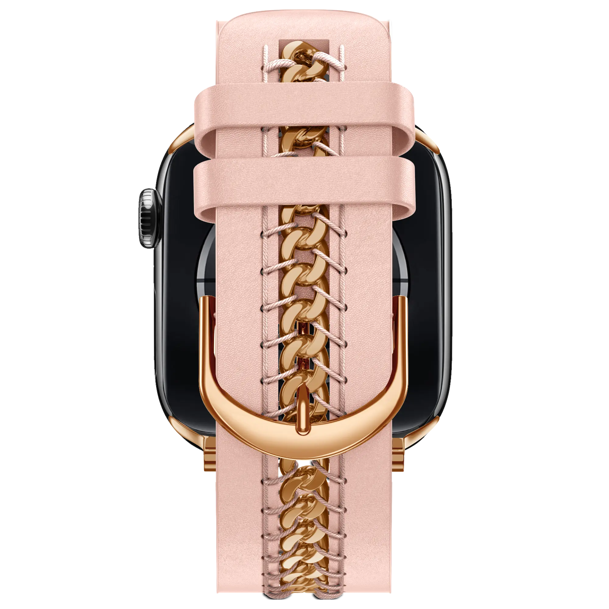 Bandz Apple Watch leren band 'Chains' (roze)