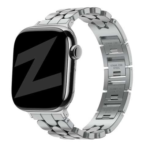 apple watch steel strap oval silver
