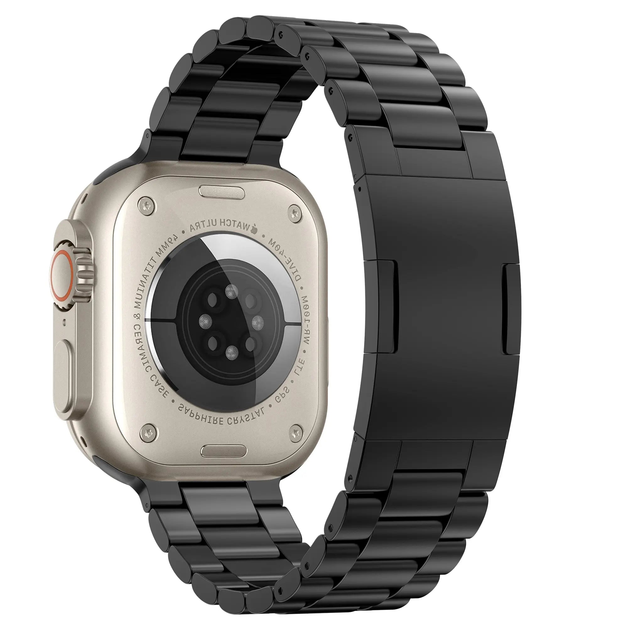 Apple Watch verfijnde stalen band (zwart)