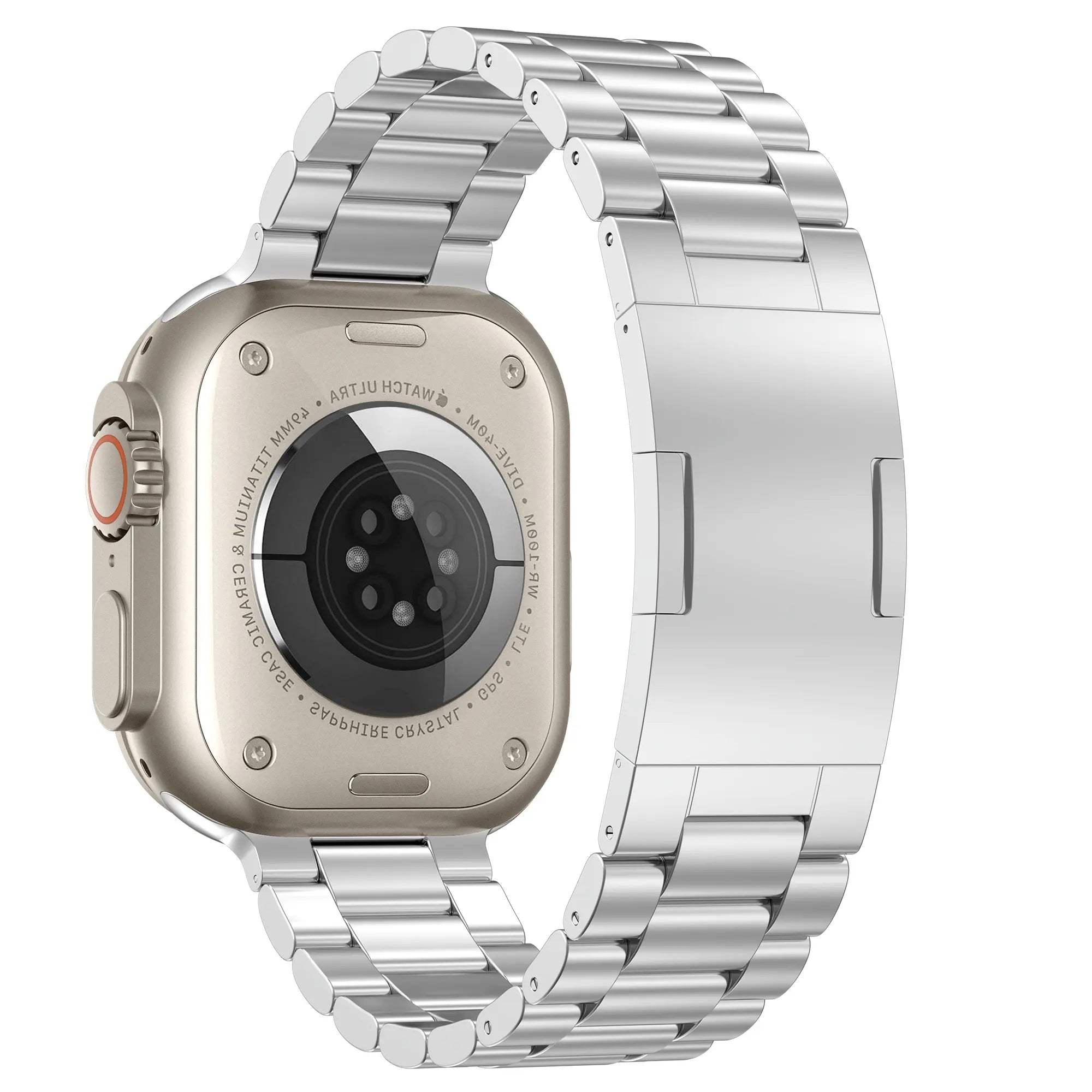 Apple Watch verfijnde stalen band (zilver)