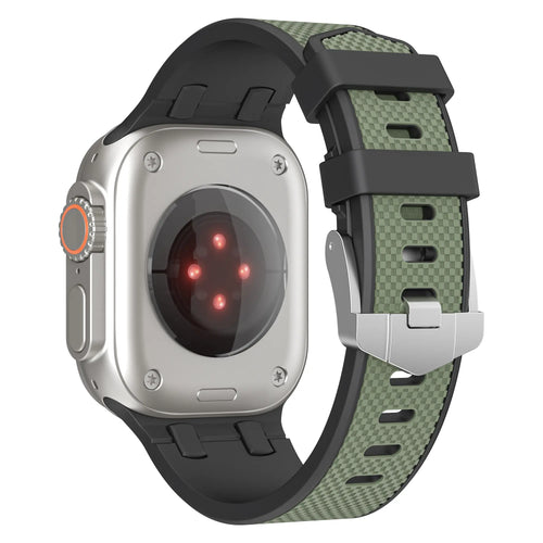 Apple Watch sport grain band (zwart/groen)