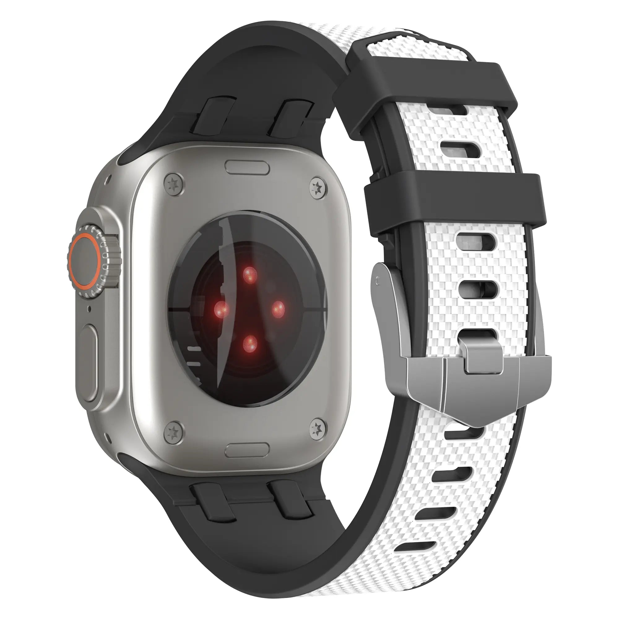 Apple Watch sport grain band (zwart/wit)