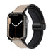 Apple Watch leren D-buckle bandje (lichtbeige)