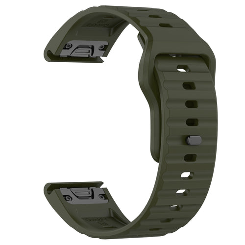 Garmin Quatix 8 - 47mm outdoor siliconen band (legergroen)