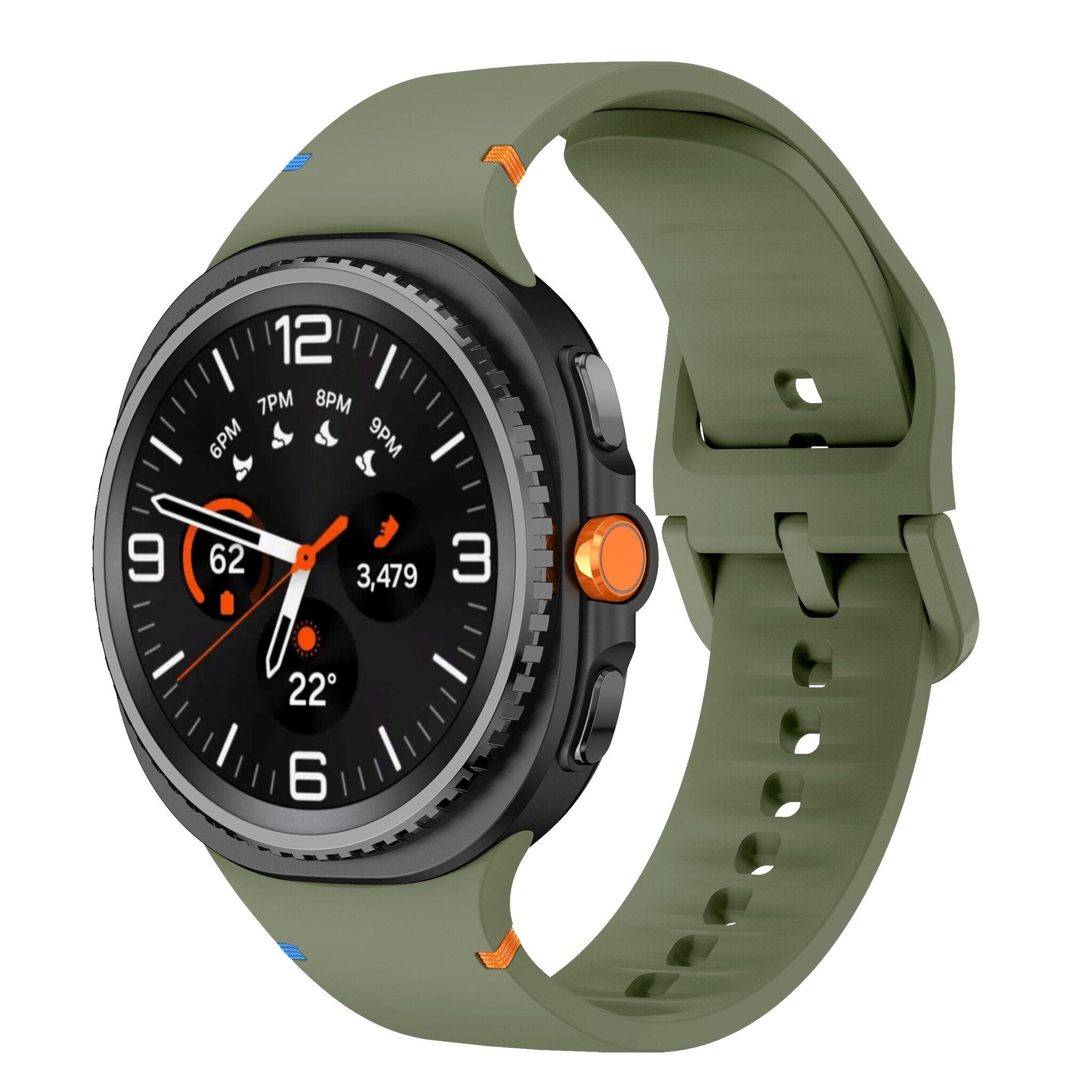 Samsung Galaxy Watch 8 - 44mm Silicone Strap (Army Green)