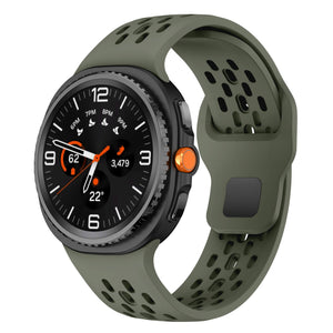 Samsung Galaxy Watch 8 - 44mm siliconen air bandje (legergroen)