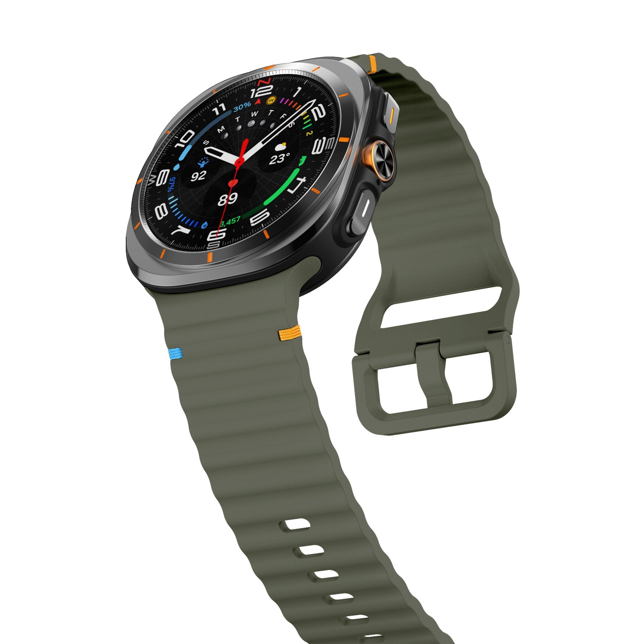 Galaxy Watch Ultra Wave Silicone Strap (Army Green)