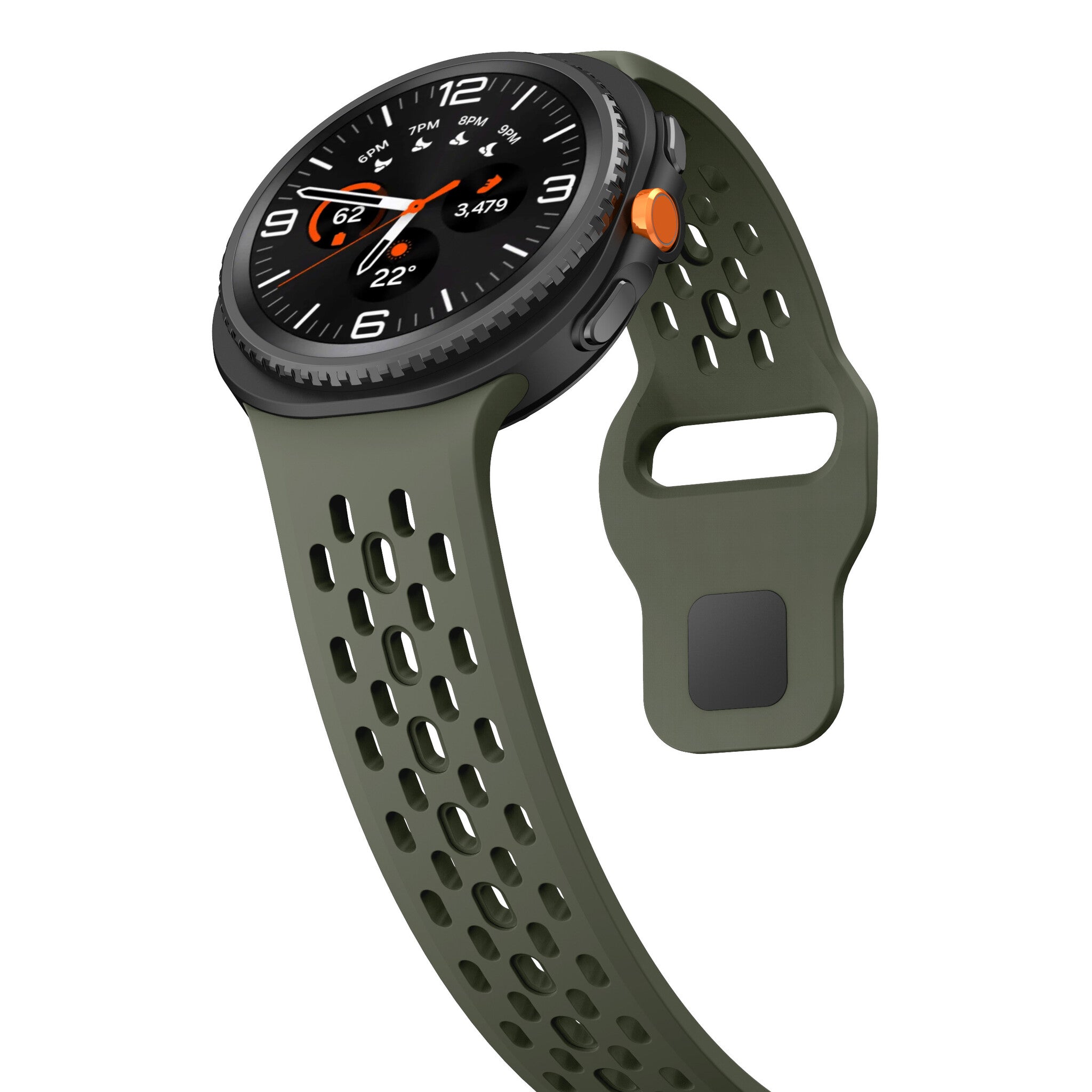 Samsung Galaxy Watch 8 - 44mm siliconen air bandje (legergroen)
