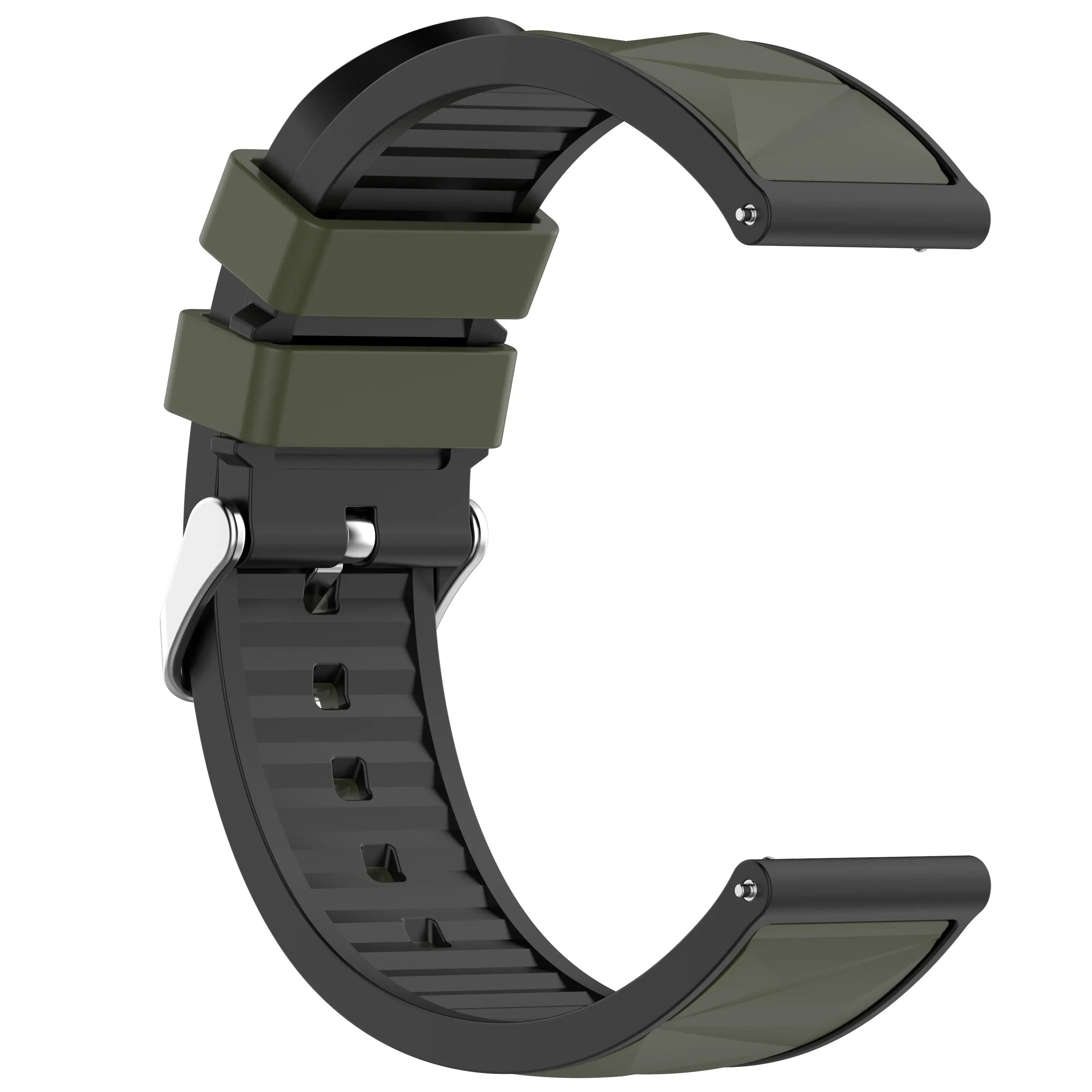Amazfit Active 3 Premium Diamond Sport Strap (Army Green/Black)